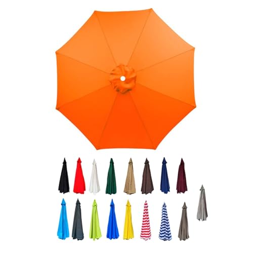 Ersatzdach for Regenschirme, wasserabweisendes Polyestergewebe, Stoffdach for Garten- und Terrassenschirme for 6/8 Rippen, nur Dach(Orange,2.5m/8ft(6 ribs)) von AIJUSSS