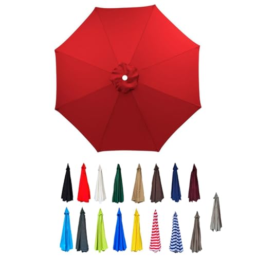 Ersatzdach for Regenschirme, wasserabweisendes Polyestergewebe, Stoffdach for Garten- und Terrassenschirme for 6/8 Rippen, nur Dach(Red,2.5m/8ft(6 ribs)) von AIJUSSS