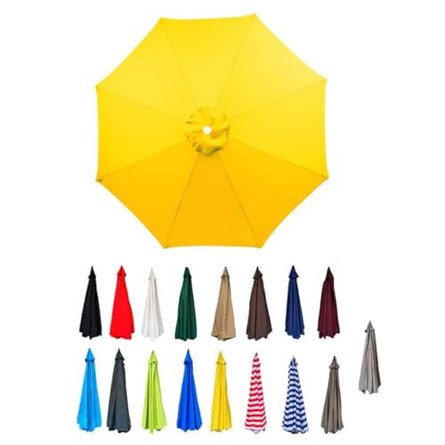 Ersatzdach for Regenschirme, wasserabweisendes Polyestergewebe, Stoffdach for Garten- und Terrassenschirme for 6/8 Rippen, nur Dach(Yellow,2.5m/8ft(6 ribs)) von AIJUSSS