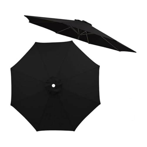 Sonnenschirm-Überdachungstuch for den Außenbereich, for 6/8 Rippen, Ersatz-Sonnenschirm-Überdachung, wasserdichtes Polyester-Überdach, nur Überdachung(Gray,2m/6.5ft (6 ribs)) von AIJUSSS