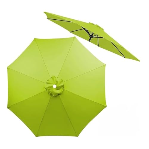 Sonnenschirm-Überdachungstuch for den Außenbereich, for 6/8 Rippen, Ersatz-Sonnenschirm-Überdachung, wasserdichtes Polyester-Überdach, nur Überdachung(Green,2.7m/8.9ft (8 ribs)) von AIJUSSS