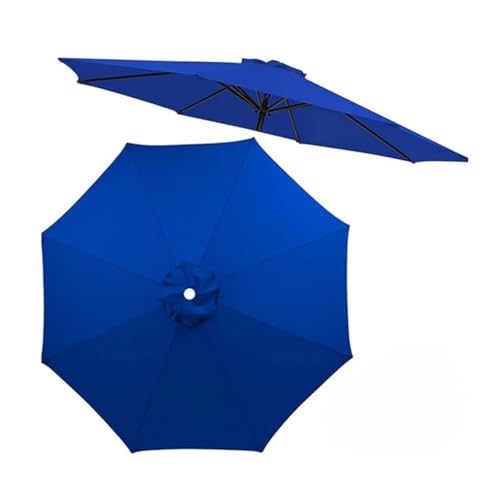 Sonnenschirm-Überdachungstuch for den Außenbereich, for 6/8 Rippen, Ersatz-Sonnenschirm-Überdachung, wasserdichtes Polyester-Überdach, nur Überdachung(Light blue,2.7m/8.9ft (8 ribs)) von AIJUSSS