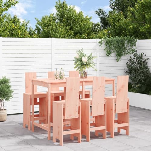 AIJUUKJP Furniture Home Tools 7-teiliges Gartenbar-Set Massivholz Douglas von AIJUUKJP