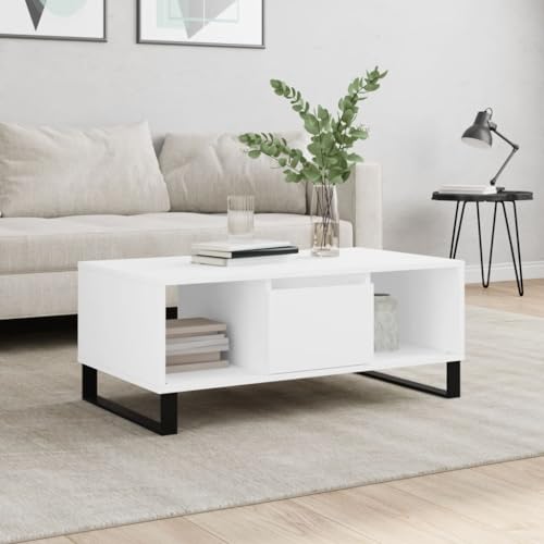 AIJUUKJP Furniture Home Tools Couchtisch, Holz, 90 x 50 x 36,5 cm, Weiß von AIJUUKJP