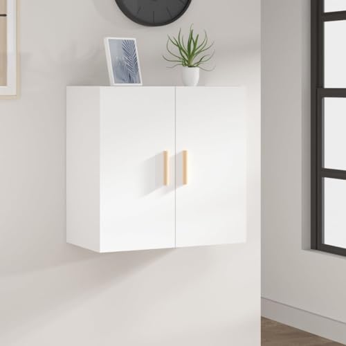 AIJUUKJP Furniture Home Tools Hängeschrank weiß 60x30x60cm Holzwerkstoff von AIJUUKJP