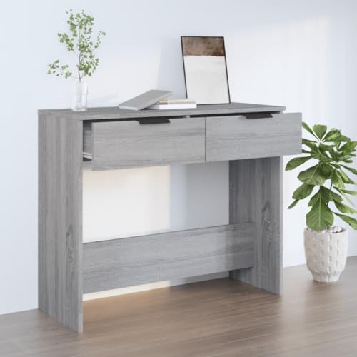 AIJUUKJP Furniture Home Tools Konsolentisch Grau Sonoma 90x36x75cm Holzwerkstoff von AIJUUKJP