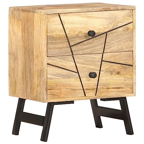 AIJUUKJP Furniture Home Tools Nachttisch 40x30x50cm Massivholz Mangoholz von AIJUUKJP
