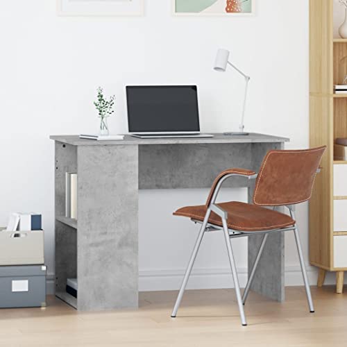 AIJUUKJP Furniture Home Tools Schreibtisch, Betongrau, 100 x 55 x 75 cm, Holzwerkstoff von AIJUUKJP