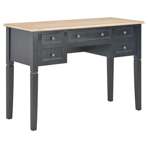 AIJUUKJP Furniture Home Tools Schreibtisch, Holz, 109,5 x 45 x 77,5 cm, Schwarz von AIJUUKJP