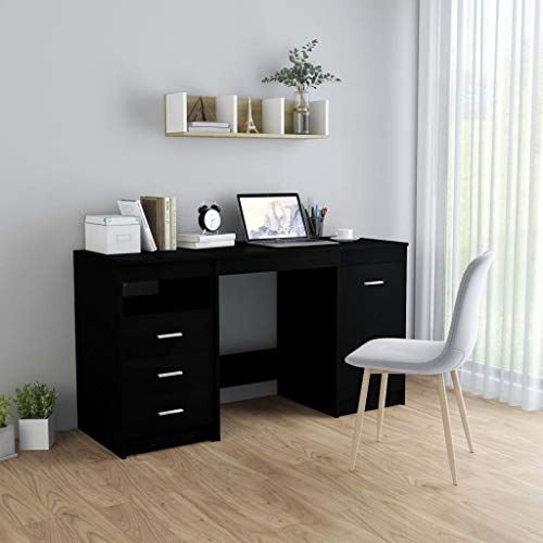 AIJUUKJP Furniture Home Tools Schreibtisch, Holz, 140 x 50 x 76 cm, Schwarz von AIJUUKJP