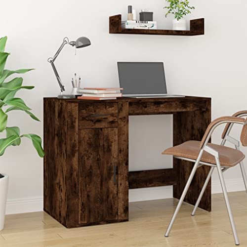 AIJUUKJP Furniture Home Tools Schreibtisch, Raucheiche, 100 x 49 x 75 cm, Holzwerkstoff von AIJUUKJP