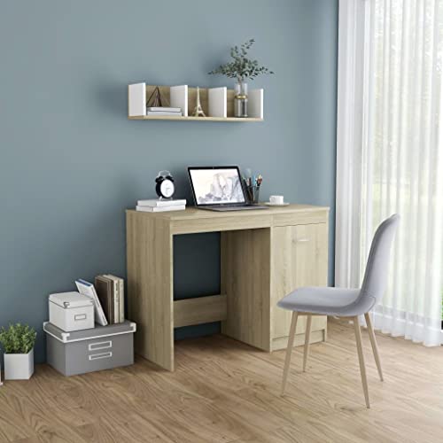 AIJUUKJP Furniture Home Tools Schreibtisch, Sonoma-Eiche, 100 x 50 x 76 cm, Holzwerkstoff von AIJUUKJP