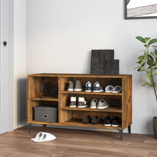 AIJUUKJP Furniture Home Tools Schuhschrank aus geräucherter Eiche, 102 x 36 x 60 cm, Holzwerkstoff von AIJUUKJP