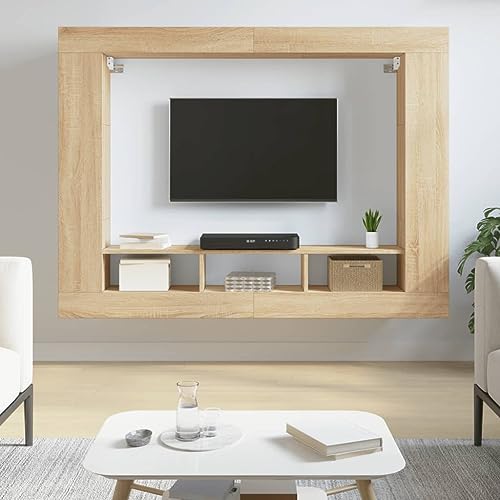 AIJUUKJP Furniture Home Tools TV-Schrank Sonoma Eiche 152x22x113 cm Holzwerkstoff von AIJUUKJP