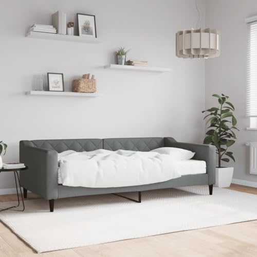 AIJUUKJP Furniture Home Tools Tagesbett mit Matratze dunkelgrau 90x190 cm Stoff von AIJUUKJP