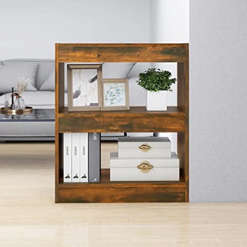 AIJUUKJP Möbel Home Tools Bücherschrank/Raumteiler Räuchereiche 60x30x72cm von AIJUUKJP