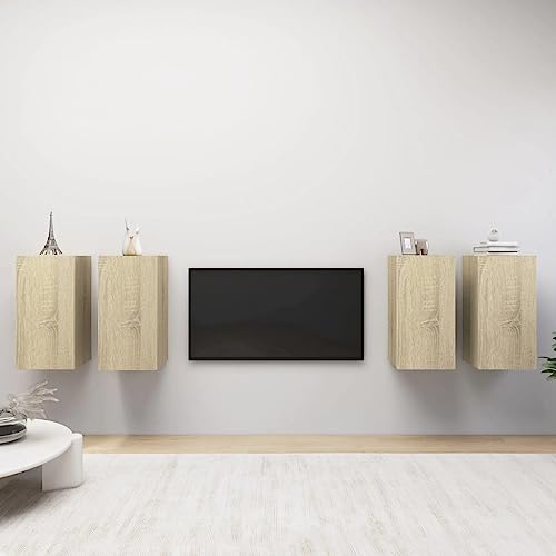 AIJUUKJP Möbel Home Tools TV-Schränke 4 Stück Sonoma Eiche 30,5 x 30 x 60 cm Holzwerkstoff von AIJUUKJP