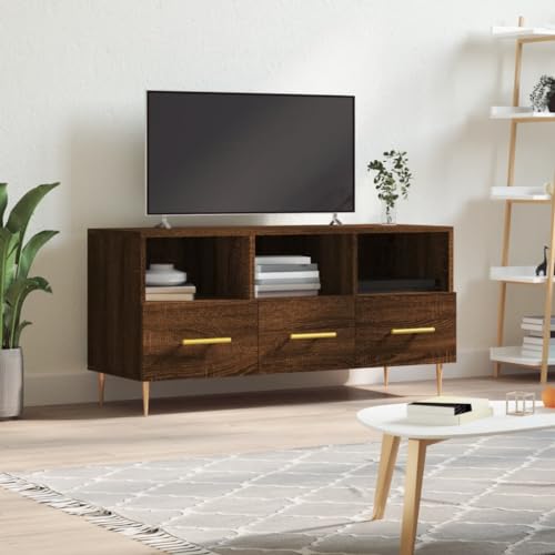 AIJUUKJP Möbel Home Tools TV-Schrank Braun Eiche 102x36x50cm Holzwerkstoff von AIJUUKJP