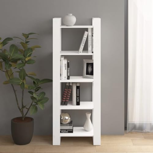 AIJUUKJP Möbel Wohnwerkzeuge Bücherschrank Raumteiler Weiß 60x35x160cm Massivholz von AIJUUKJP