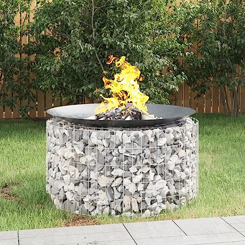 Home & Garden Kamine - Gabion Feuerstelle 100 cm Eisen verzinkt von AIJUUKJP
