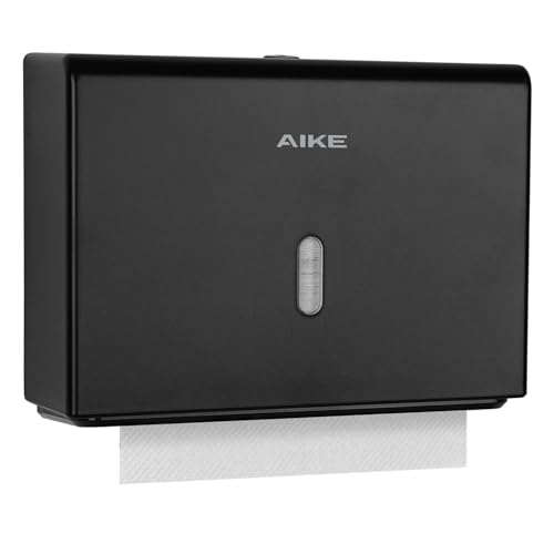 AIKE Papierhandtuchspender Wandbefestigung Kommerziell, 200+ Blätter für Z-Falt & 25.4x7.8 cm Multifalt-Tücher, Handtuchspender AK5102, Schwarz AIKE Papierhandtuchspender Wandbefestigung Kommerziell, 200+ Blätter für Z-Falt & 25.4x7.8 cm Multifalt-Tücher, Handtuchspender AK5102, Schwarz von AIKE