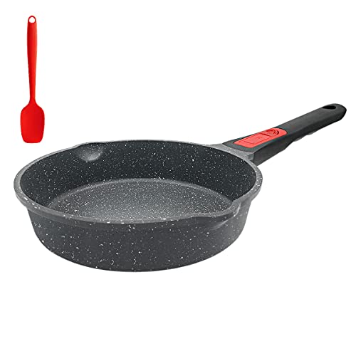 AIKENBBKK Antihaft Pfanne 20 cm, Bratpfanne Beschichtet Pfanne mit Abnehmbarer Griff, Geeignet für alle Herdarten, Backofen und spülmaschinenfest（Schwarz） von AIKENBBKK