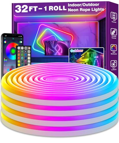 AILBTON 10m Neon Led Strip,Flexible Streifen,Control with App/Remote,Multiple Modes,IP65 Outdoor RGB Lights Waterproof,Music Sync Gaming Led Strip Lights for Bedroom Indoor von AILBTON