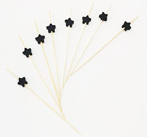 AILEXI Cocktail-Sticks 100 Zählungen Zahnstocher Aus Holz Partyzubehör RÜSchen Fingerfood Obst Sandwich Knabbereien - Schwarze Sterne AILEXI Cocktail-Sticks 100 Zählungen Zahnstocher Aus Holz Partyzubehör RÜSchen Fingerfood Obst Sandwich Knabbereien - Schwarze Sterne von AILEXI