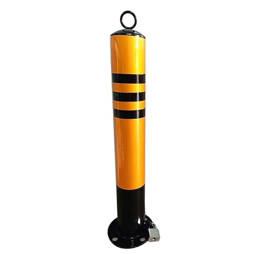 Abnehmbarer Parkpfosten Poller Warnpfosten Aus Rostfreiem, Verdicktem Stahlrohr,Feststehender Schwarzer Sicherheitspoller Für Baustelle/Wohngebiet/Parken/Hotels/große Clubs(55cm/21.6 inch) von AILIMENG