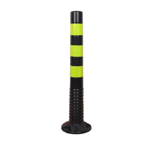 Feste Antikollisions Parkpoller Aus Weichem Gummi,Gut Sichtbare Parksperrenpfosten Mit Warnbarriere Und Blockierenden Pollern(Black-Yellow) von AILIMENG