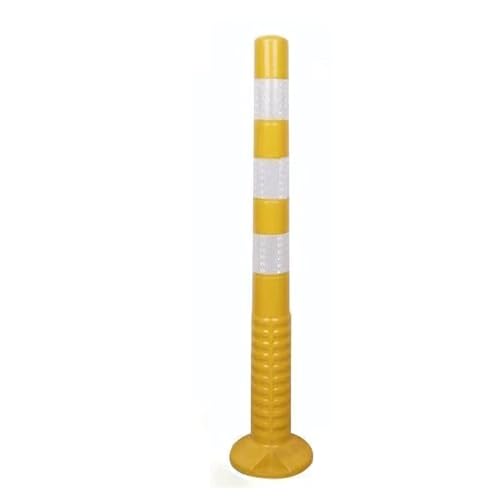Feste Antikollisions Parkpoller Aus Weichem Gummi,Gut Sichtbare Parksperrenpfosten Mit Warnbarriere Und Blockierenden Pollern(Yellow-White) von AILIMENG