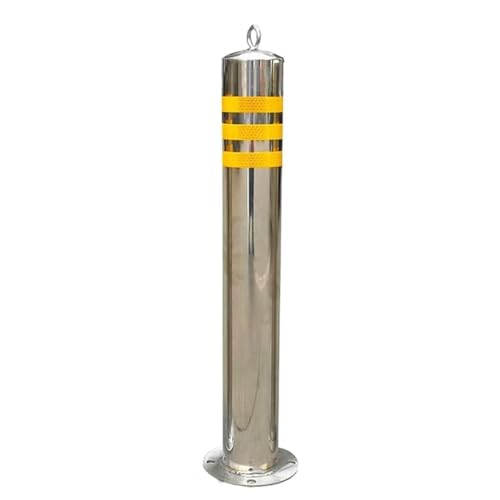 Parkschranke Aus Verdicktem Edelstahl Mit Kollisionsschutz Abnehmbarer Warnpfosten Reflektierender Fester Pfeiler Parkpoller(650x76mm/25.5x3in) von AILIMENG