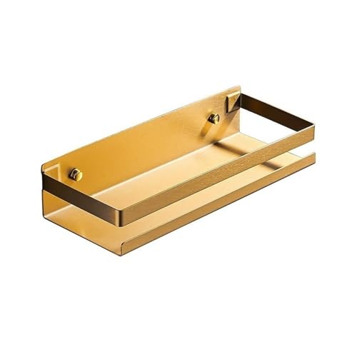 AILIUXIAOYAN Duschregale, 20–50 cm Duschregal aus mattiertem Stahl, an der Wand befestigter Badezimmer-Organizer Badezimmerdekor(Gold,20cm) von AILIUXIAOYAN