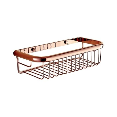 AILIUXIAOYAN Duschregale, Duschablage, an der Wand montierte Kupfer-Duschregale, Roségold-Duschaufbewahrungskorb-Organizer for die Innendusche im Badezimmer Badezimmerdekor(45 cm) von AILIUXIAOYAN