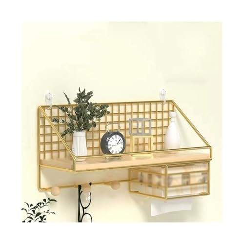 AILIUXIAOYAN Duschregale, Wandhalterung aus Metall for Toilettenartikel, Organizer for Wohnheim und Küche Badezimmerdekor(Gold,45cm) von AILIUXIAOYAN