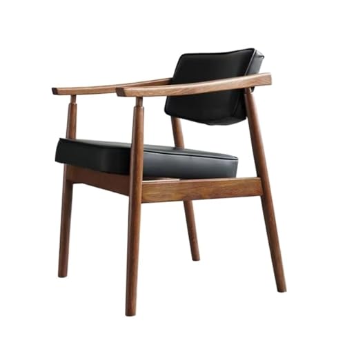 AILIUXIAOYAN Esszimmerstühle, Gepolsterter Esszimmerstuhl aus Massivholz mit Armlehne for das Home Office Küchenstühle(Black) von AILIUXIAOYAN