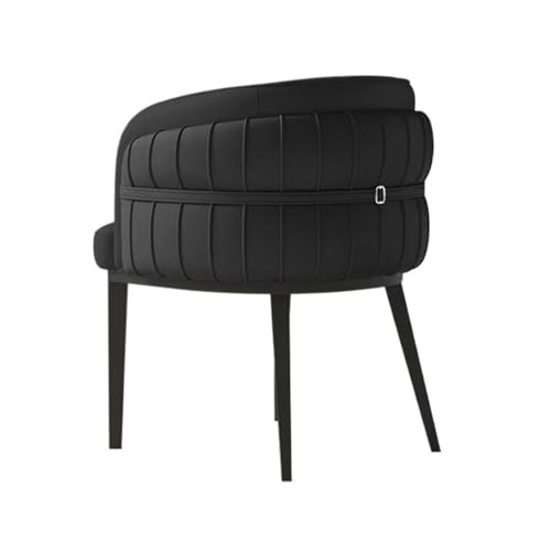 AILIUXIAOYAN Esszimmerstühle, Mid Century Modern Barrel Chairs - Gepolsterte Sessel for Küche, Wohnzimmer Küchenstühle(Black) von AILIUXIAOYAN