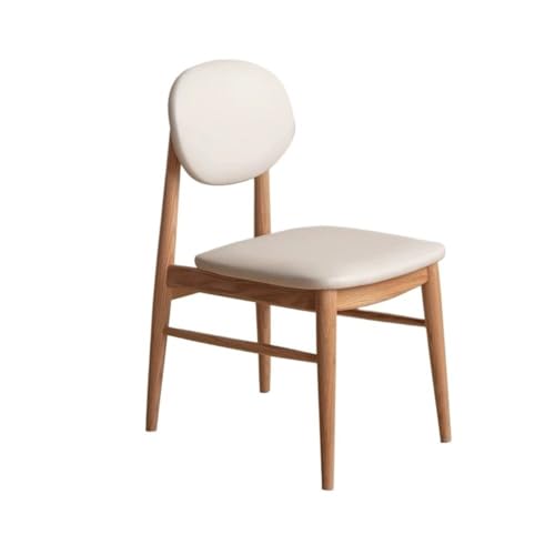 AILIUXIAOYAN Esszimmerstühle, Mid-Century Modern Beistellstuhl mit gepolsterter Sitzfläche und Holzbeinen Küchenstühle(White) von AILIUXIAOYAN