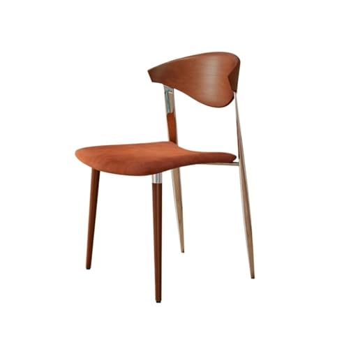 AILIUXIAOYAN Esszimmerstühle, Mid-Century Modern Esszimmerstühle mit gepolsterter Sitzfläche und Holzbeinen Küchenstühle(Orange) von AILIUXIAOYAN