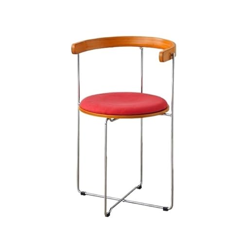 AILIUXIAOYAN Esszimmerstühle, Moderner Klappstuhl aus Holz mit Stabiler Rückenlehne for ESS- und Schminktisch Küchenstühle(Orange Red) von AILIUXIAOYAN