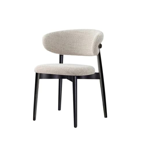 AILIUXIAOYAN Esszimmerstühle, Nordischer Esszimmerstuhl aus Massivholz, moderner minimalistischer Stoffstuhl for Zuhause/Hotel Küchenstühle(Black) von AILIUXIAOYAN