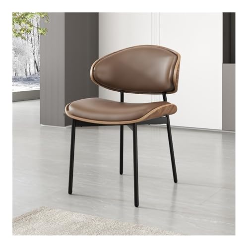 AILIUXIAOYAN Esszimmerstühle, Nordischer Esszimmerstuhl aus Massivholz im minimalistischen Design mit bequemer Rückenlehne Küchenstühle(Brown) von AILIUXIAOYAN