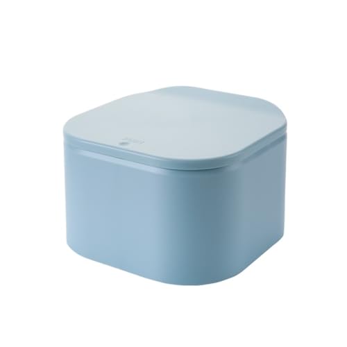 AILIUXIAOYAN Kleiner Mülleimer, Kleiner Mülleimer mit Druckknopf-Pop-Up-Deckel for Schreibtisch, Couchtisch und Wohnzimmer Tischmülleimer(Blue) von AILIUXIAOYAN