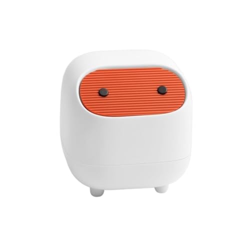 AILIUXIAOYAN Kleiner Mülleimer, Mini-Tisch-Mülleimer mit Deckel, Büro-Abfalleimer mit Druckverschluss for den Schreibtisch Tischmülleimer(White) von AILIUXIAOYAN