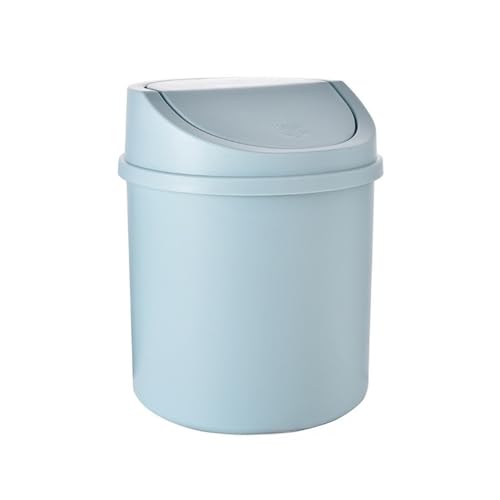 AILIUXIAOYAN Kleiner Mülleimer, Mini-Tischmülleimer mit Deckel – Kleiner Tube-Organizer for Zuhause und Büro Tischmülleimer(Blue) von AILIUXIAOYAN