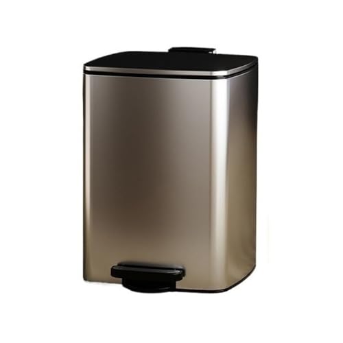 AILIUXIAOYAN Mülleimer, 12L freihändiger Mülleimer aus verdicktem Stahl mit Inneneimer und Soft-Close for die Küche Küchenmülleimer(Silver,15L) von AILIUXIAOYAN