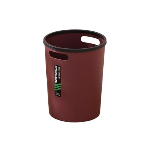 AILIUXIAOYAN Mülleimer, Druckring-Mülleimer for Badezimmer, Büro, Toilette, Abfallkorb Küchenmülleimer(Brown) von AILIUXIAOYAN
