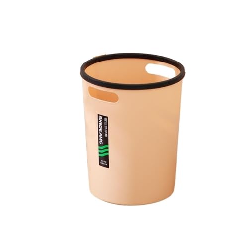 AILIUXIAOYAN Mülleimer, Druckring-Mülleimer for Badezimmer, Büro, Toilette, Abfallkorb Küchenmülleimer(Khaki) von AILIUXIAOYAN