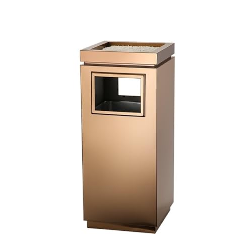 AILIUXIAOYAN Mülleimer für draußen Recycling-Mülleimer aus Edelstahl, Aschenbecher for den Außenbereich for die Hotellobby(Gold) von AILIUXIAOYAN