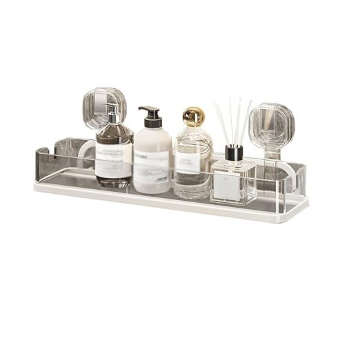 Duschregale, Duschablage mit Saugnapf, transparenter Dusch-Organizer, abnehmbares Badezimmer-Duschregal, kein Bohren, Vakuum-Saugnapf-Duschregal for Badezimmer und Küche Badezimmerdekor(Transparent) von AILIUXIAOYAN